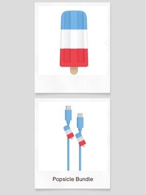 GEMS Figural Power Bank & GEMS Figural USB-C Cable - Popsicle
